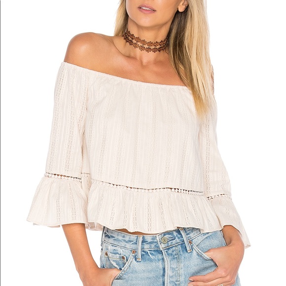 Nordstrom Tops - Off the shoulder cream blouse
